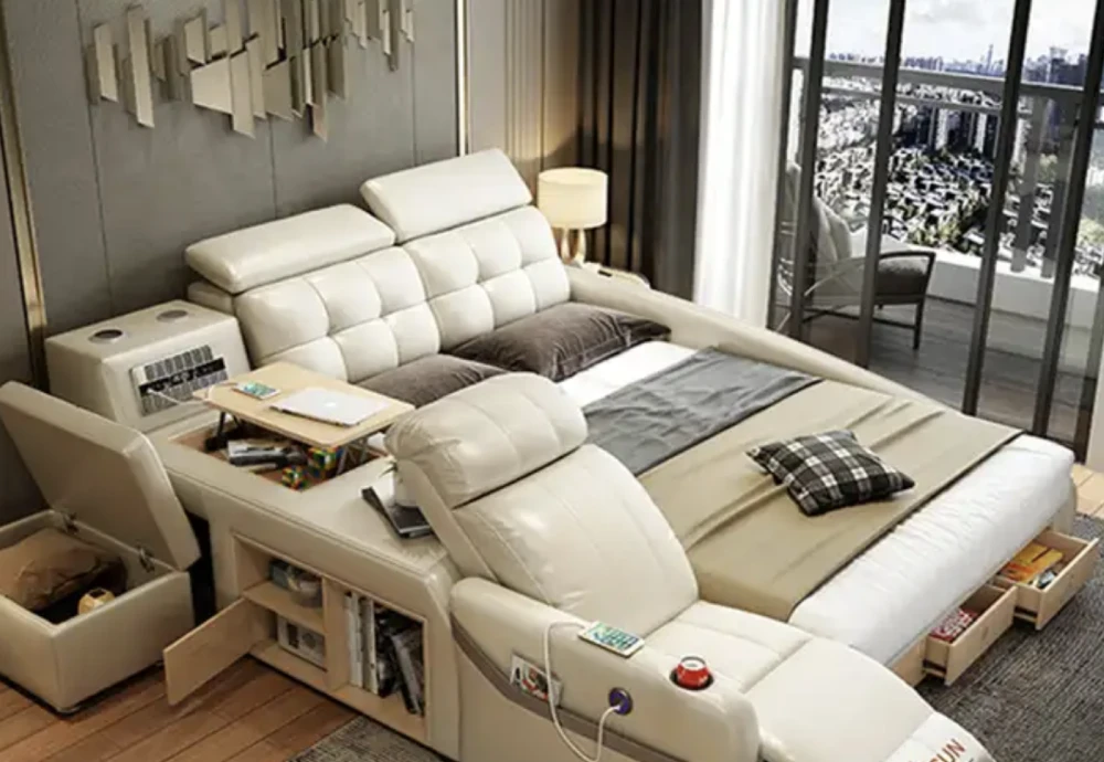 multifunction sofa bed with folding armrest table